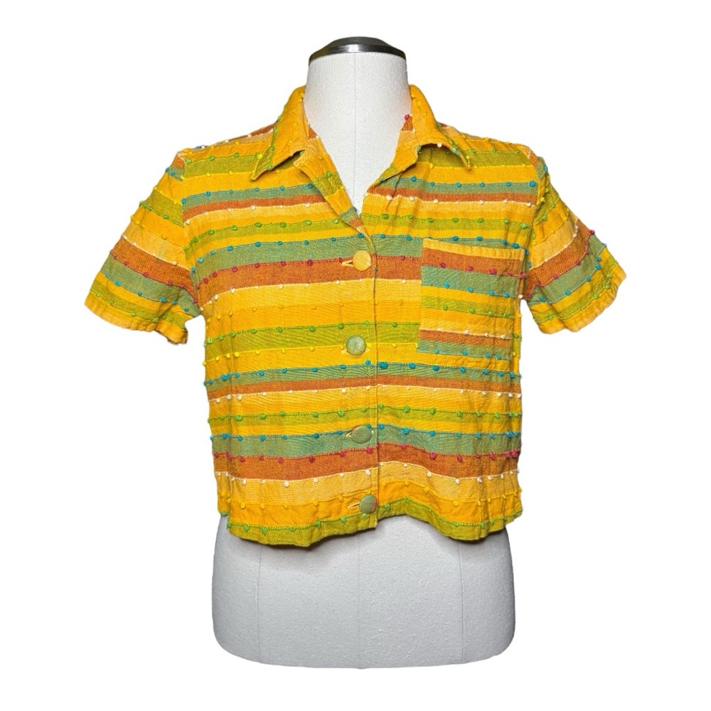 Ana’s Fashions Vintage Breathable Cotton Colorful Fall Top